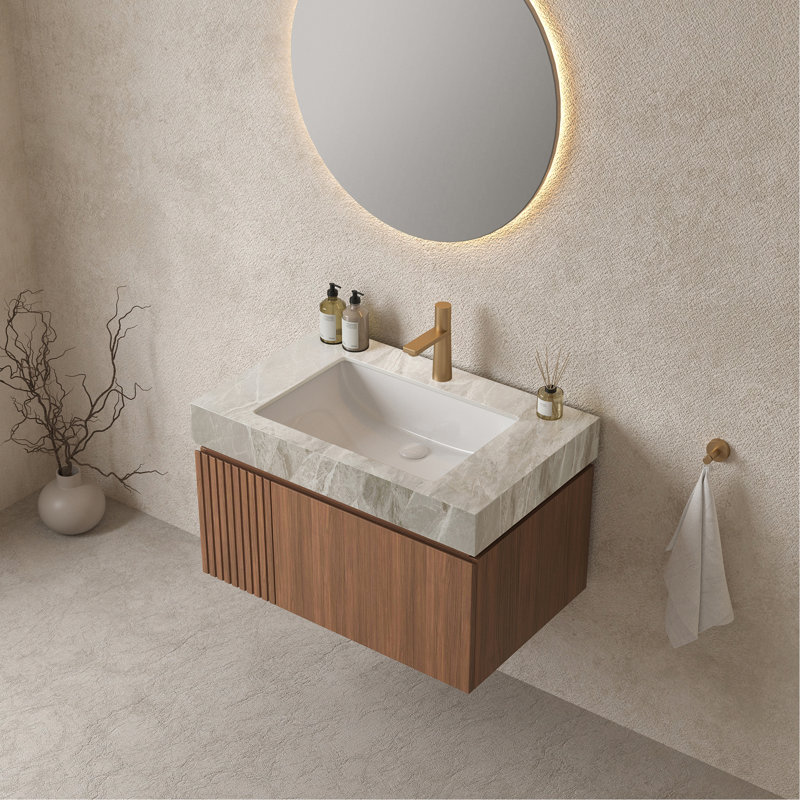 Armoire 30 po en chêne brun seulement, sans lavabo ni dessus, sans robinet ni évier, Brown Oak, 30", Grey