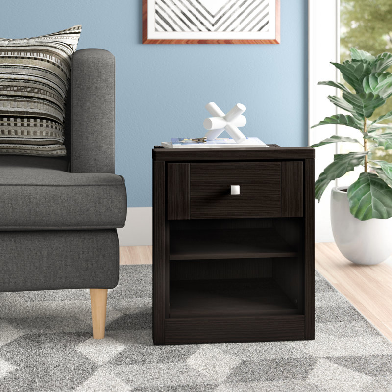 43cm W Manufactured Wood Bedside Table