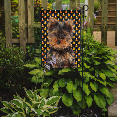 Drapeau de jardin brûlé bonbon d'Halloween à 2 côtés