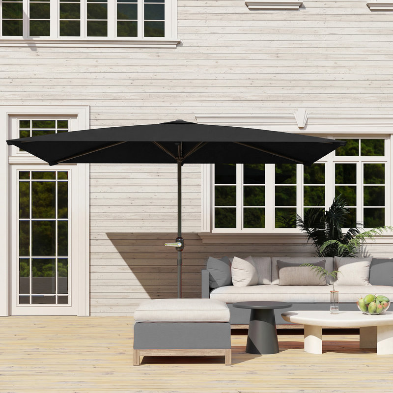 Parasol rectangulaire en aluminium 6,4 x 9,7 pi