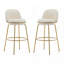 Ensemble de 2 tabourets de bar rembourrés d'intérieur en métal-827635597