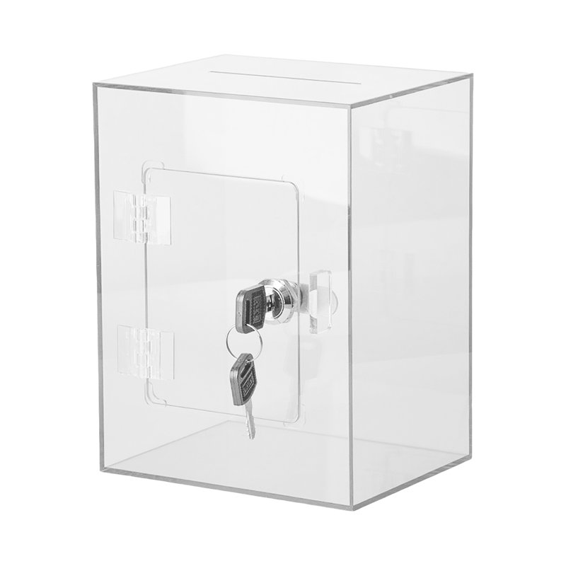 Clear Acrylic Piggy Bank with Key Kids Adults Money Saving Box Large Capacity Openable Transparent