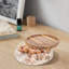 Plateau de rangement pour aliments en verre avec couvercle en bois-87233467