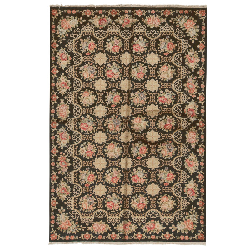 Hand Knotted Area Rug in Black