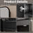  Recessed Bathroom Medicine Cabinet With Mirror And Adjustable Tempered Glass Shelves In Black-1439974731-1439974733