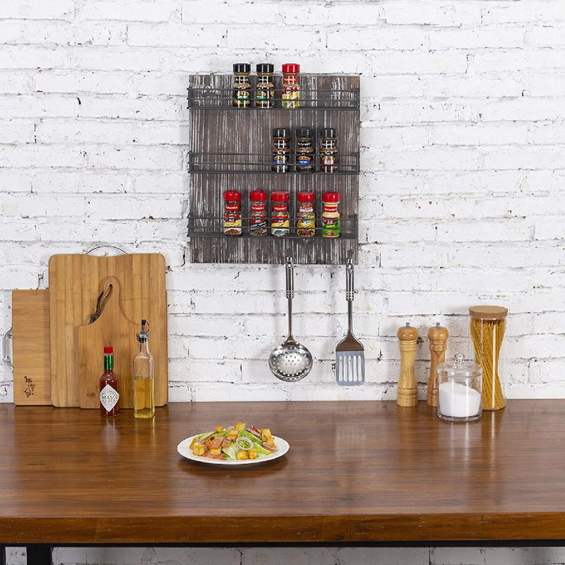 Wall Wood Spice Rack