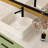 Rectangular Ceramic Vessel Sink 16"X12" - Modern, White, Acid Resistance, Bathroom Use Stain , Easy Installation