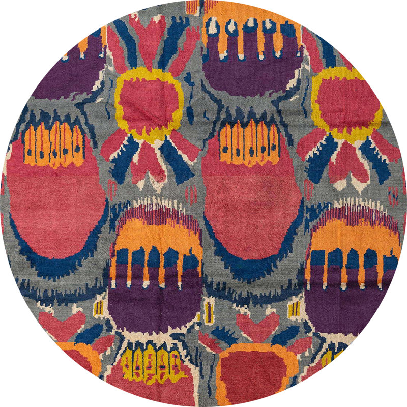 Abstract Indoor Rug, Round 3'