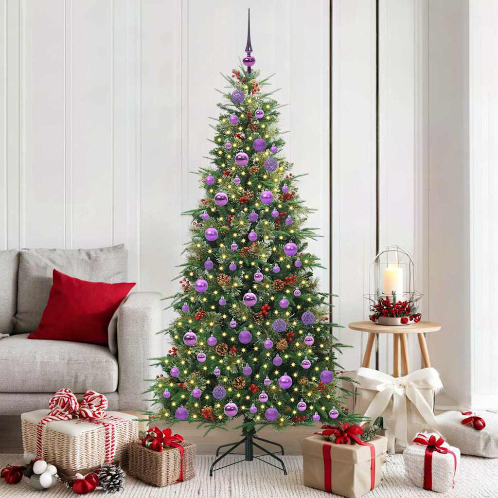 Artificial Hinged Christmas Tree Green PE and PVC