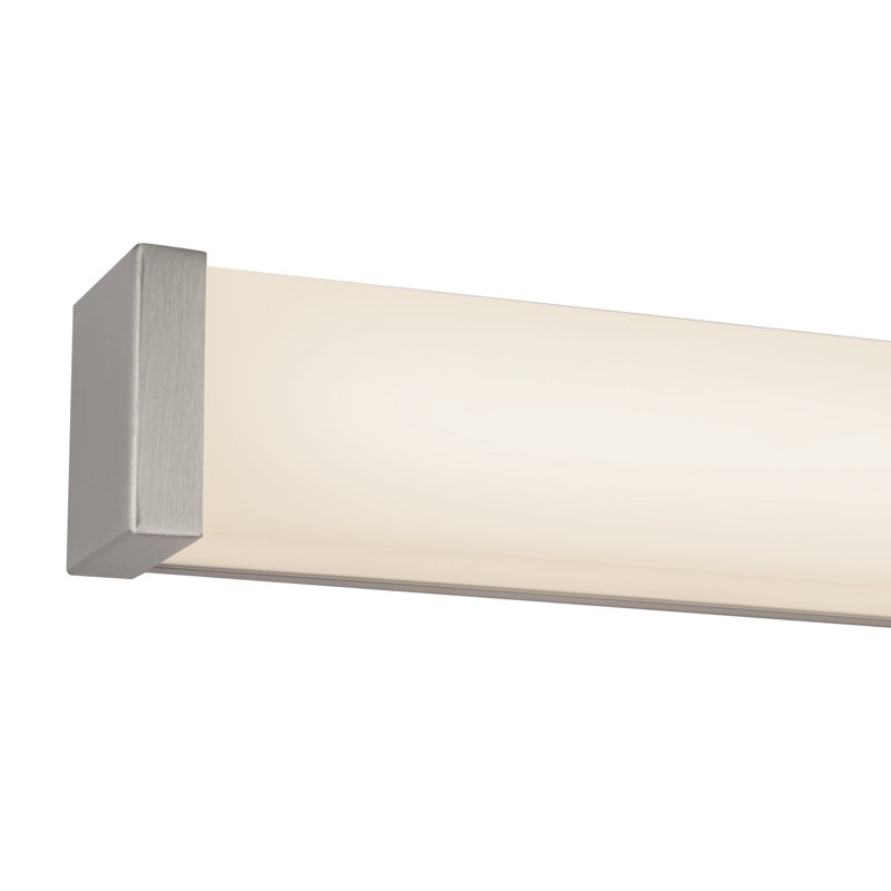 Geri 24-in Black dimmable LED Wall Sconce, Nickel
