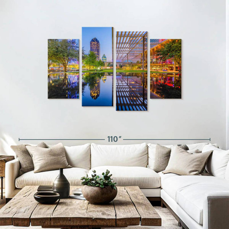Sireci Dallas Downtown Cityscape, 48" H x 75" W