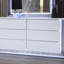 Commode lune lisse blanche avec DEL