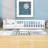 Twin Wood Floor Bed With Fence And Slats-474884054
