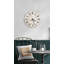 Horloge murale Terrazzo, motif de pierre beige moderne, montre à chiffres romains en verre trempé, décor de cuisine unique, grande montre ronde-1692980652-1692980653
