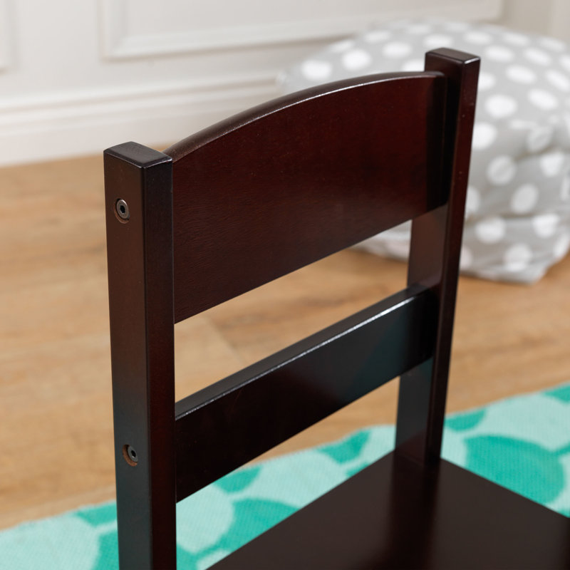 Kids 3 Piece Play Or Activity Table and Chair Set, Espresso