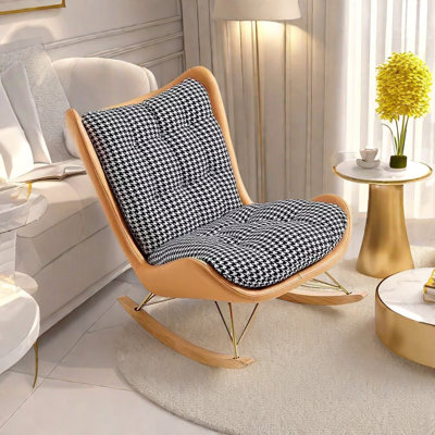 Chaise berçante à motif écossais Thousand-Bird