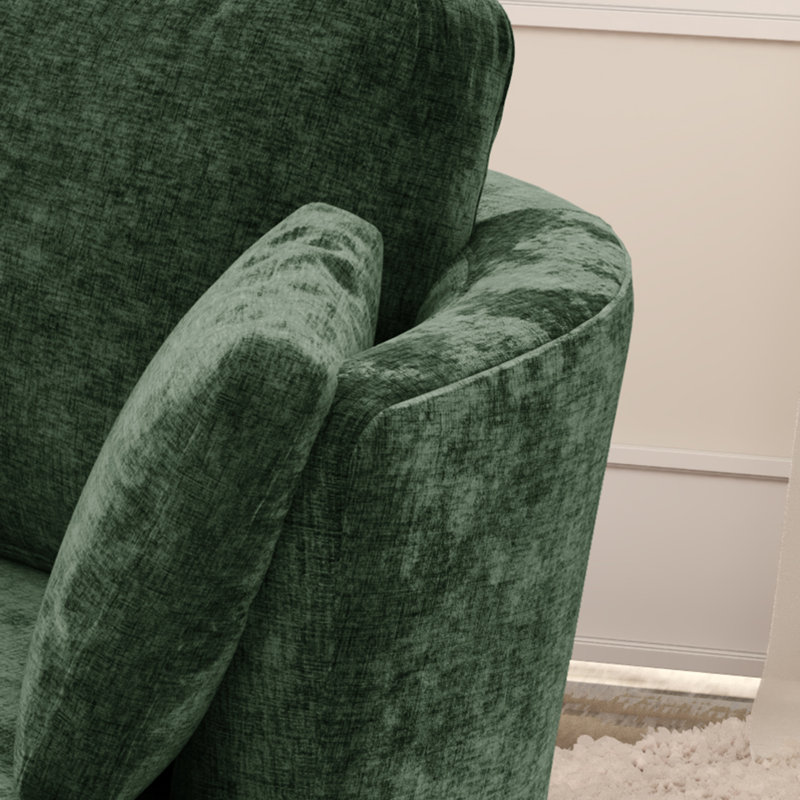 Fauteuil pivotant en tonneau 40,35 po Cheniile, Vert