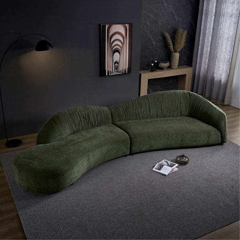 Canapé confortable avec méridienne 145,67 po Mid-Century