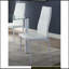 Ensemble de chaises de salle à manger de style moderne avec finition en métal blanc et 2 pièces