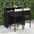 Garden Bar Set 3 Piece with Cushions Table and Chair Seat-2026685776