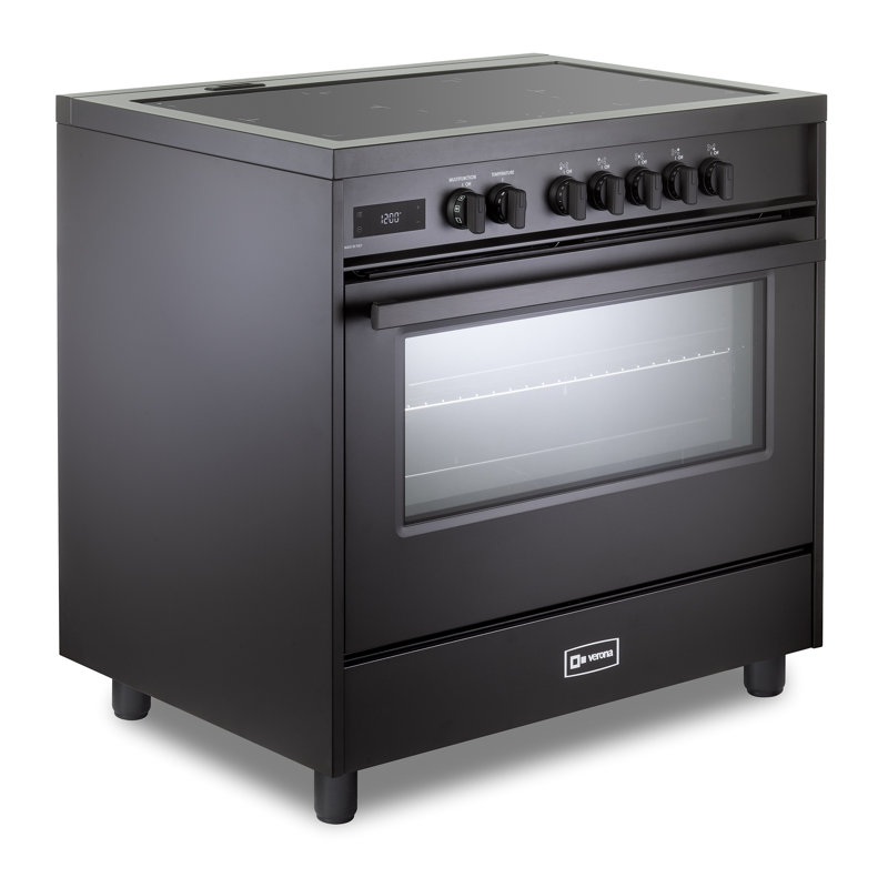 Verona Ult Midnight 36" 5 Burner Induction Range Full Black