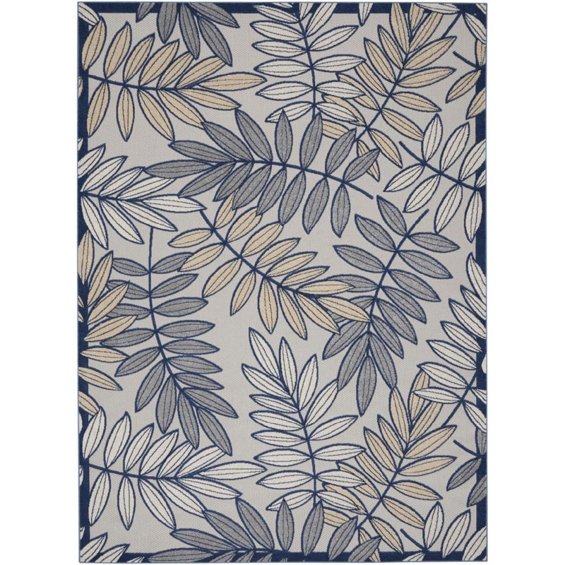 Adames Floral Indoor / Outdoor Rug, Rectangle 7'10" x 10'6"