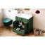 Meuble-lavabo de salle de bain avec lavabo en résine - structure en bois massif, motif rainuré unique, construction intérieure moderne spacieuse, charnières, design exquis