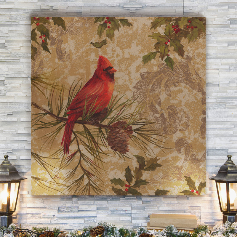 Cardinal I - impression sur toile tendue, H 10 po x l 10 po x P 1,5 po