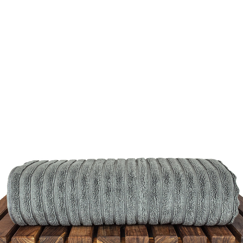 Serviette de bain en coton Metivier, gris