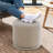 17.7" W Fully Assembled Swivel Ottoman with Acacia Solid Wood Frame, Linen Upholstered Footrest, 500lbs-812824214
