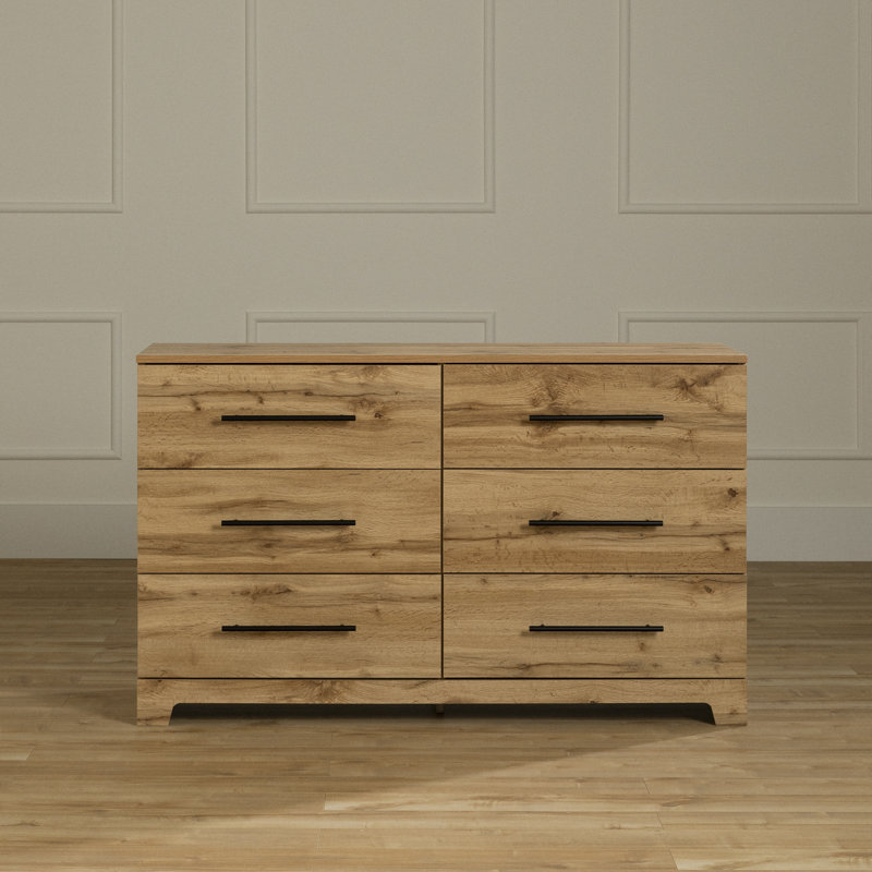 Barcelo 6-Drawer Dresser, Light Brown