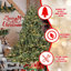 Arbre de Noël 7 pi avec 750 lumières UL - branches mixtes PE / PVC, 2257 pointes, base large pour les espaces spacieux, structure à charnières, support en métal stable-324425143