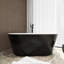 Baignoire de trempage autoportante 59 po. X 31 po. En noir et blanc