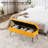 Velvet Storage Ottoman Bench Modern Bedroom End of Bed Bench with Gold Legs-237618288-237985586