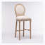 Country Wooden Barstools with Upholstered Seating-508820143