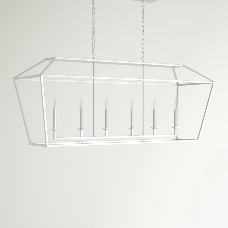 Addyson 6 - Light Kitchen Island Pendant, Shiny Polished Nickel