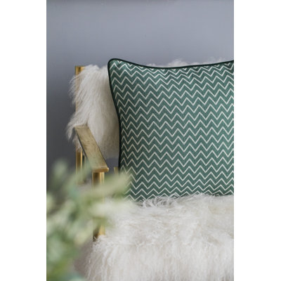 Housse de coussin texturée à chevrons