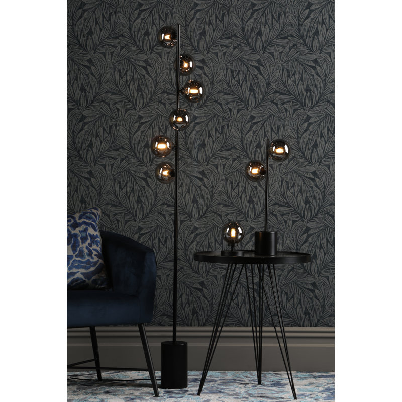 Metal Table Lamp Lamp, 17 cm H x 10.5 cm W x 10.5 cm D, Matt Black