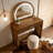 39" Makeup Vanity Table with Mirror Touch Screen Lighted Mirror, Dressing Table with Drawer for Bedroom-181347830
