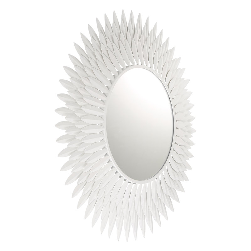 Thom Mirror, Matte White , 30" x 30"