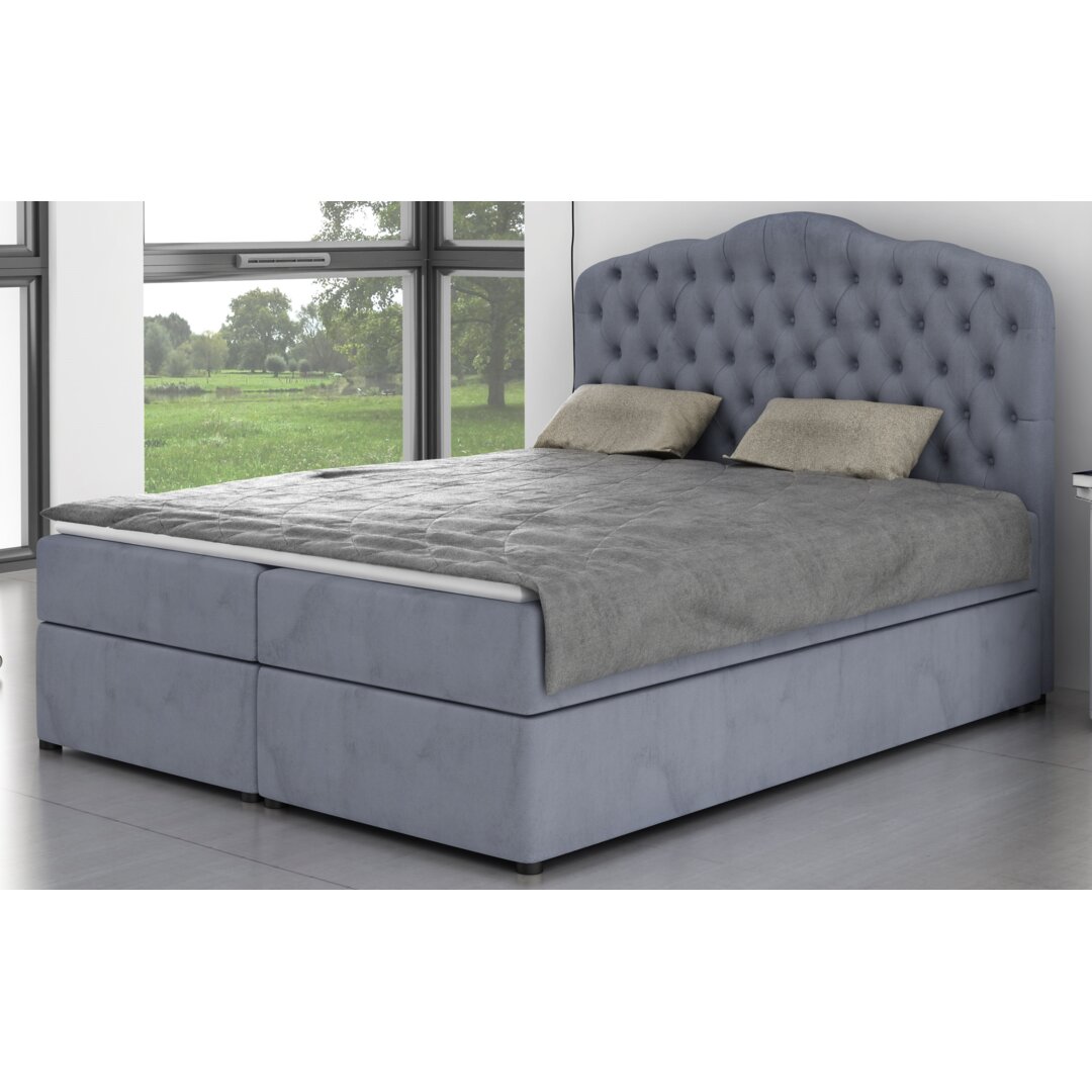 Boxspringbett Ward mit Topper und Stauraum