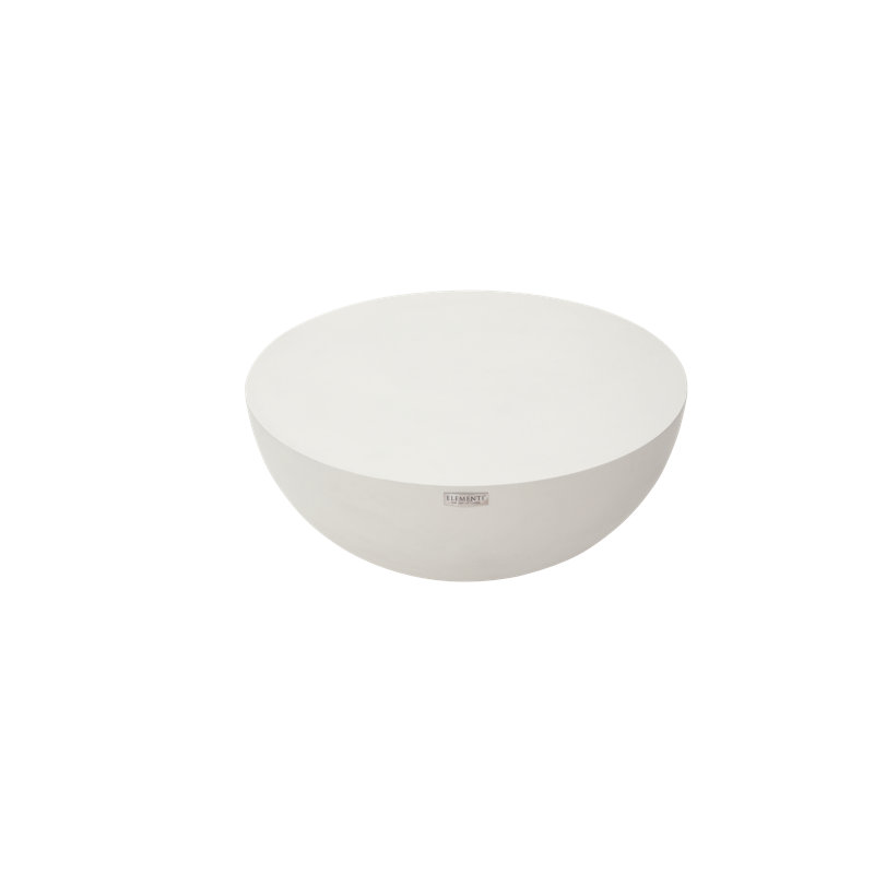 CHRONOS Round Concrete Coffee Table 87 x 87 x 35.6 cm, White