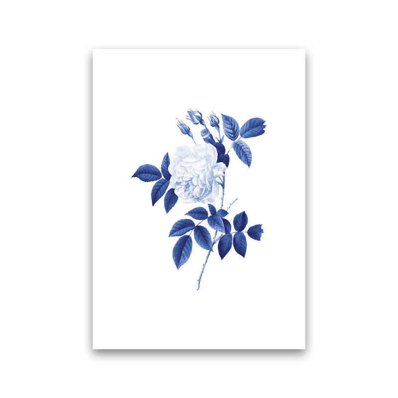Blue Botanic II - Print, No Framed, 59.4cm H x 42cm W x 4cm D