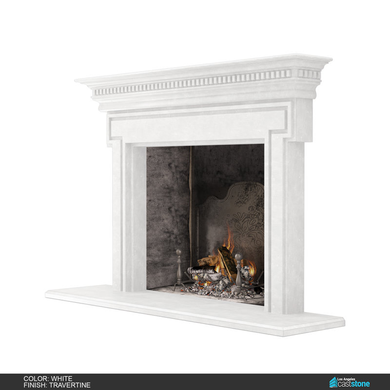 Saint Denis Fireplace Surround, Travertine White