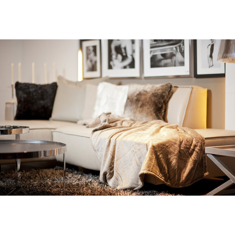 Durkee Throw Blanket, Beige