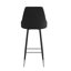 Tabourets Huseyn Commercial LeatherSoft avec structure en métal et pieds et repose-pieds argentés-78311399-78542892