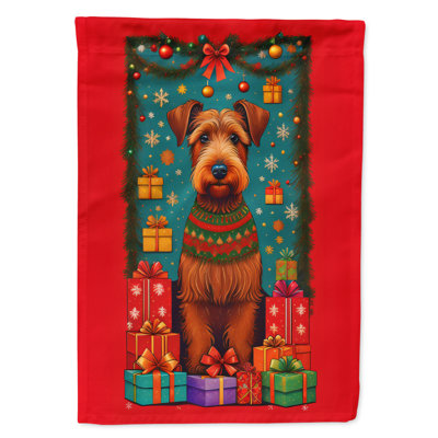 Drapeau de maison de Noël en polyester double face H 40 po x l 28 po