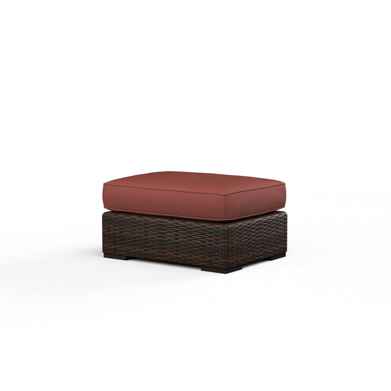 Montecito Outdoor Ottoman, Canvas Henna Sunbrella® Canvas