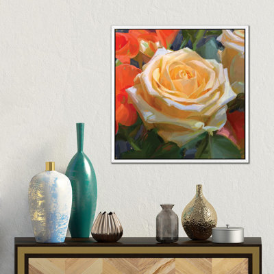 Rose 1 Piece Wall Art on Canvas