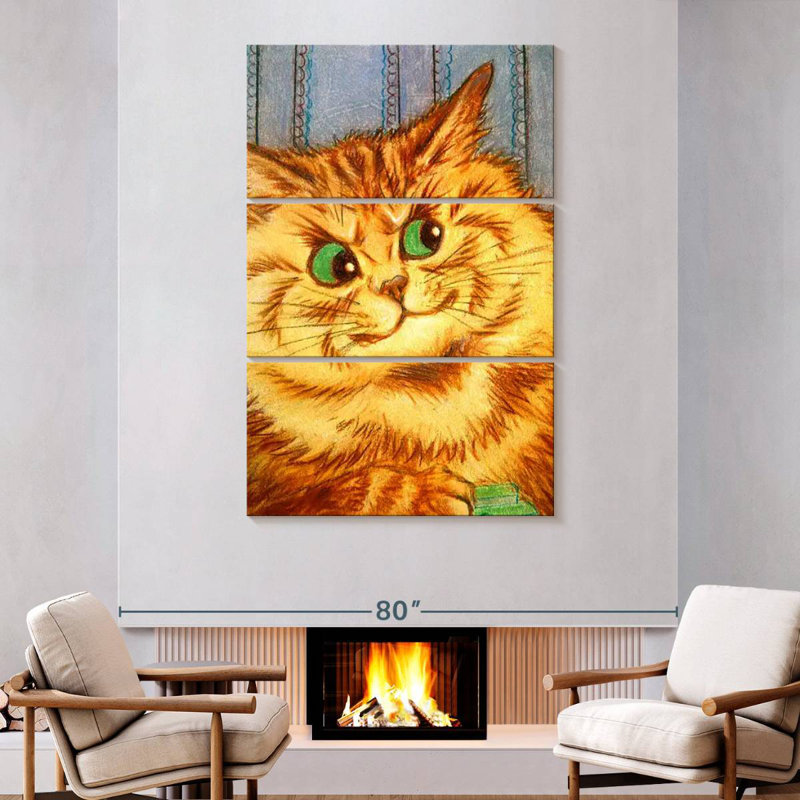 Brampt Quizzical Cat, 74" H x 48" W